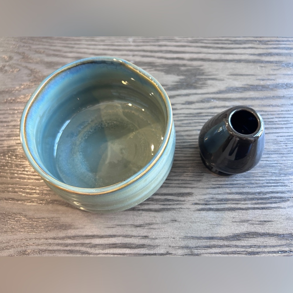 Camellia Sinensis Jade Chawan Matcha Bowl and Whisk Holder